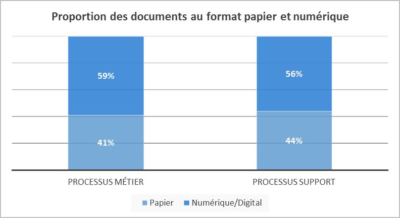 Figure 1 : Proportion de documents
          au format papier et numerique