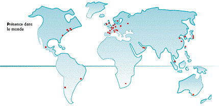 Pr&eacute;sence de Arc International dans le monde