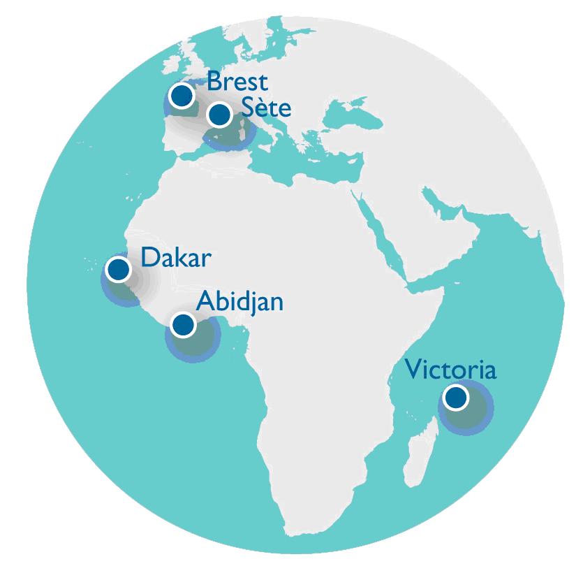 localisation des sites distants