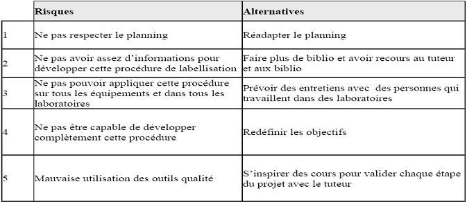 risques et alternatives
