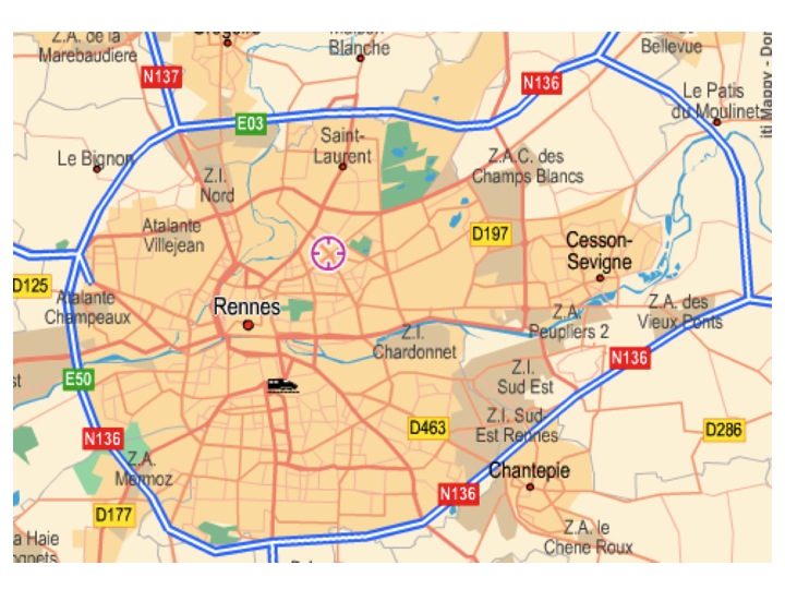 Figure 1 : Localisation du Laboratoire CHAPUIS