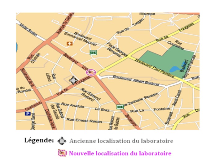 Changement de localisation du laboratoire CHAPUIS-LANCIEN