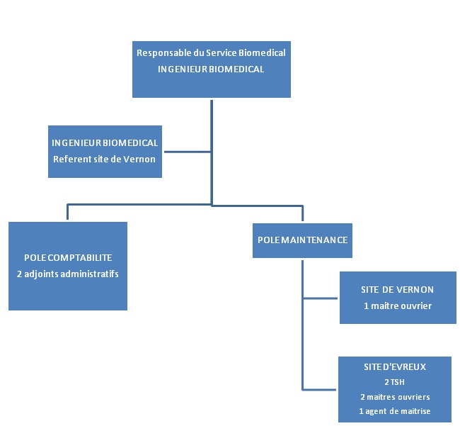 Organigramme du service biomédical