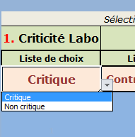 Outil métrologique: choix de la criticité