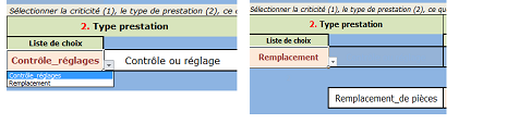 Outil métrologique : type de prestation