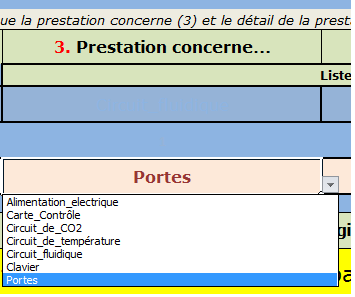 Outil métrologique : prestation