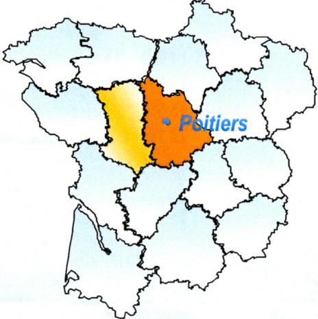 Carte de situation du CHU de Poitiers