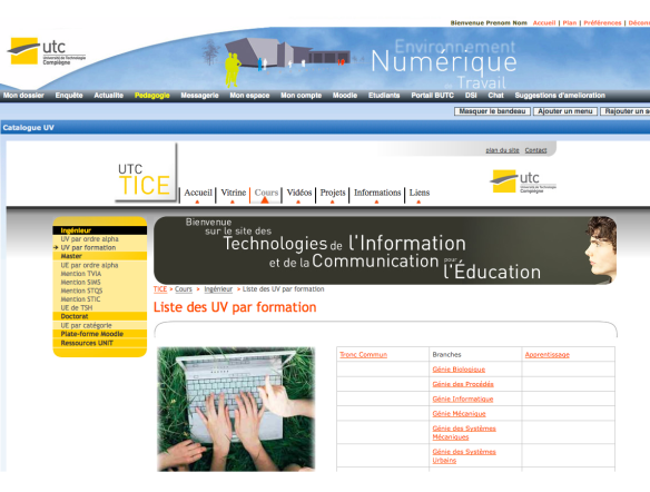 Catalogue des enseignements