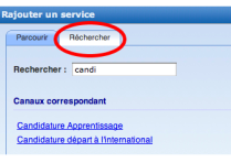 Rechercher un service