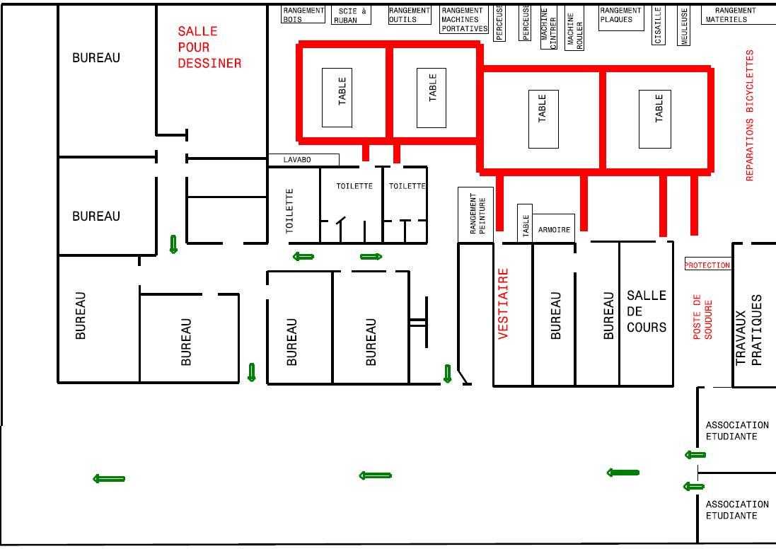 Proposition de modification du plan de l'atelier TN04