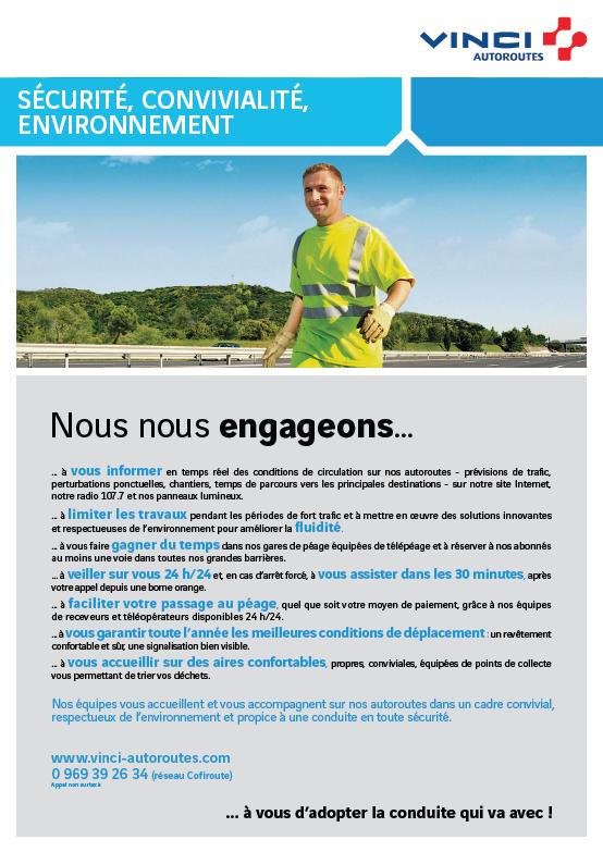 Annexe 1 : Charte d'engagements VINCI
                  Autoroutes