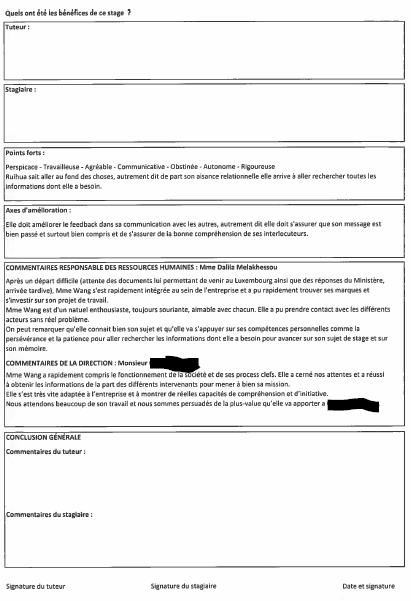 Evaluation RH