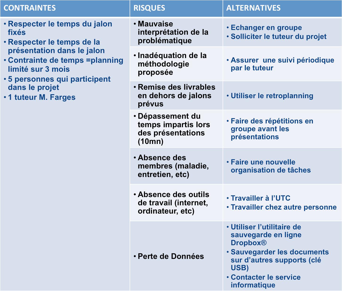 Analyse des risques projets