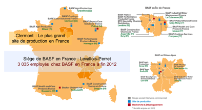 Sites BASF en France